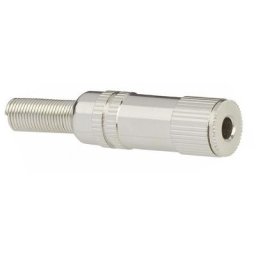 Jack 3.5 mm femelle, droit Bkl Electronic 1108009 Nombre de pôles (num): 2 mono argent 1 pc(s)