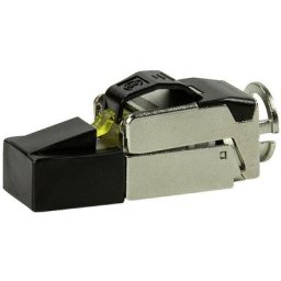 MP0081 Fiche mâle à confectionner sur le terrain, Cat.8.1, blindée, PrimeLine MP0081 noir, argent 1