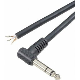 Jack 6.35 mm mâle, coudé Bkl Electronic 1101058 Nombre de pôles (num): 3 stéréo noir 1 pc(s) - noir