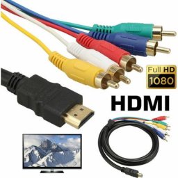 Câble Hdmi Vers Rca, Câble Adaptateur Convertisseur Hdmi Vers 5 Rca, 1080P Hdmi Vers Av Hdtv