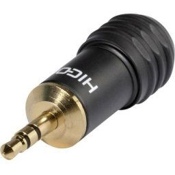 Jack 3.5 mm mâle, droit Hicon HI-J35S04 Nombre de pôles (num): 3 stéréo noir 1 pc(s) - noir