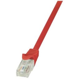 CP2054U RJ45 Câble réseau, câble patch cat 6 u/utp 2.00 m rouge avec cliquet d'encastrement 1 pc(s)