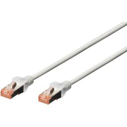 DK-1644-150 RJ45 Câble réseau, câble patch cat 6 s/ftp 15.00 m gris sans halogène, torsadé par