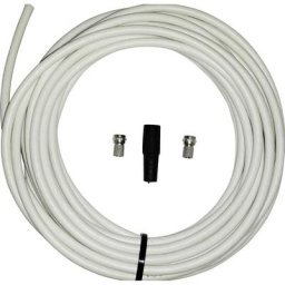 Kit de connexion satellite 2 fiches F mâles, 1 passe-fil en caoutchouc, 25 m de câble Wittenberg