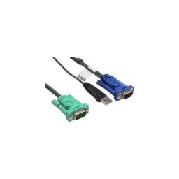 Kvm Câble de raccordement [1x sphd 15 mâle - 1x vga mâle, usb 2.0 type a mâle] 3.00 m noir - Aten