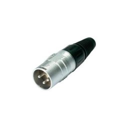 Connecteur xlr Hicon HI-X3CM mâle droit nombre de pôles: 3 argent, noir 1 pc(s)