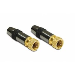 Metronic - Fiche tv (lot de 2) dorée blindée sat f mâle à joint torique - Gris