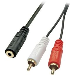 35677 35677 Cinch-RCA / Jack audio Adaptateur [2x Cinch-RCA mâle - 1x Jack femelle 3.5 mm] noir