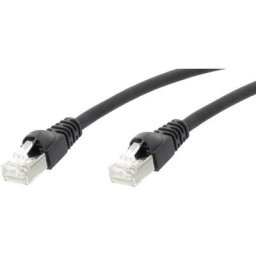Câble de raccordement réseau informatique RJ45 Telegärtner L00001A0089 cat 6a s/ftp noir 2.00 m