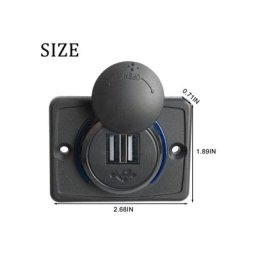 Prise usb 12V Port usb 12V Double Prise usb Camping Car 12V, 3.1A usb Chargeur pour Voiture,