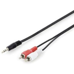 Digitus DB-510300-025-S Jack / Cinch-RCA audio Câble de raccordement [1x Jack mâle 3.5 mm - 2x