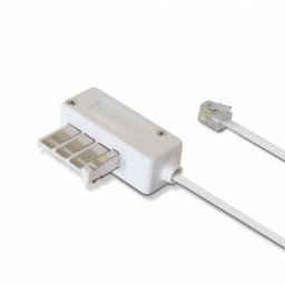 Metronic - Câble téléphonique Plat ptt 8 plots mâle/RJ11 - 5 m - blanc - Blanc