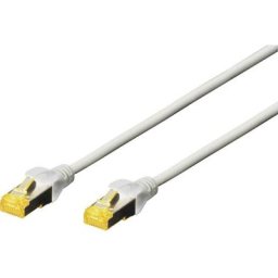 DK-1644-A-100 RJ45 Câble réseau, câble patch cat 6a s/ftp 10.00 m gris sans halogène, torsadé par