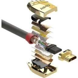 Hdmi Câble de raccordement Fiche mâle hdmi-a, Fiche mâle hdmi-a 1.00 m gris 37861 Câble hdmi