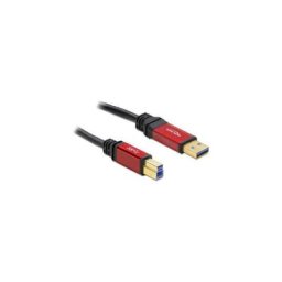 Delock - Câble usb usb 3.2 Gen1 (usb 3.0) usb-a mâle, usb-b mâle 3.00 m rouge, noir contacts dorés,