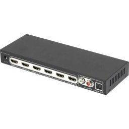 4 ports Répartiteur hdmi avec ports audio, avec télécommande 3840 x 2160 pixels noir - noir