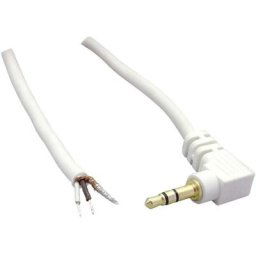 Jack 2.5 mm mâle, coudé Bkl Electronic 1101249 Nombre de pôles (num): 2 mono blanc 1 pc(s) W094991