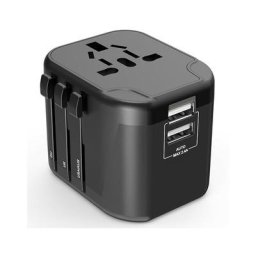 Adaptateur de voyage universel monde entier avec 2 ports usb
