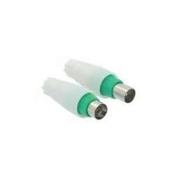 Evoe - Lot de 2 fiches coaxiales tv droites 9 mm, 1 mâle et 1 femelle évoé