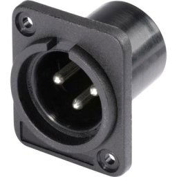 Xlr embase mâle, contacts droits Hicon HI-X3DM-P Nombre de pôles (num): 3 noir 1 pc(s) D16901