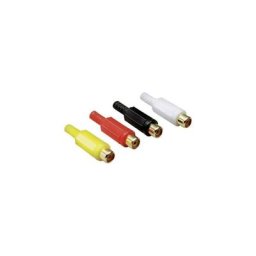 Tru Components - Cinch/RCA femelle, droit TC-2501073 Nombre de pôles (num): 2 mono jaune, rouge,