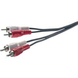 Speaka Professional - Câble audio SP-1300368 [2x Cinch-RCA mâle - 2x Cinch-RCA mâle] 2.50 m noir