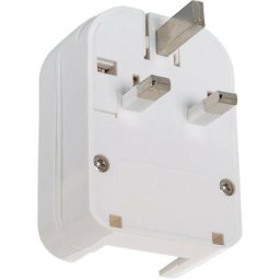 Adaptateur Prise Type f Tête Large avec Câble Bas à Prise Type g (uk) Blanc - Blanc