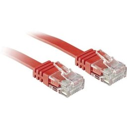47515 RJ45 Câble réseau, câble patch cat 6 u/utp 10.00 m rouge avec cliquet dencastrement 1 pc(s)