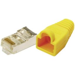 Logilink - Connectique RJ45 cat 5e, blindé MP0015 RJ45 mâle, droit Pôle: 8P8C jaune 100 pc(s) R05683