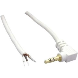 Jack 3.5 mm mâle, coudé Bkl Electronic 1101254 Nombre de pôles (num): 3 stéréo blanc 1 pc(s) W094941