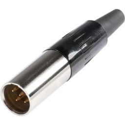 Xlr miniature mâle, droit Hicon HI-XMCM5 Nombre de pôles (num): 5 argent 1 pc(s) - argent
