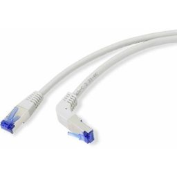 RF-4892538 RJ45 Câble réseau, câble patch cat 6a s/ftp 10.00 m gris coudé à 90 ° vers le bas 1