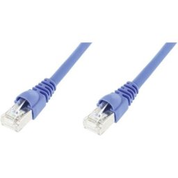 Câble de raccordement réseau informatique RJ45 Telegärtner L00005A0030 cat 6a s/ftp bleu 10.00 m