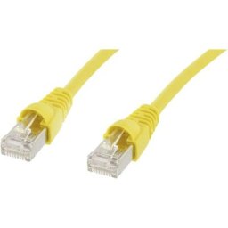 Câble de raccordement réseau informatique RJ45 Telegärtner L00001A0088 cat 6a s/ftp jaune 2.00 m