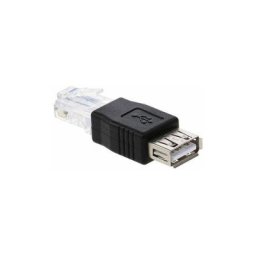 Adaptateur Usb Vers Rj45 Adaptateur Usb 2.0 Femelle Vers Ethernet Rj45 Male, Le Noir