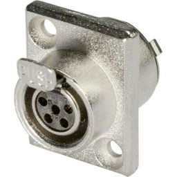 Xlr embase femelle, verticale Hicon HI-XMEF5 Nombre de pôles (num): 5 argent 1 pc(s) - argent