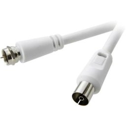 Speaka Professional - Câble de raccordement SP-7870444 [1x f mâle - 1x antenne femelle 75 ω] 3.00 m