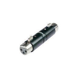 Adaptateur xlr Hicon HI-X3X3-FF xlr femelle - xlr femelle 1 pc(s) - noir