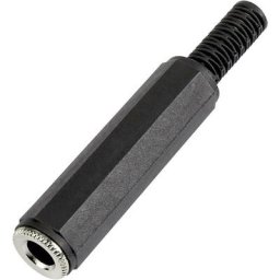 Tru Components - Jack 6.35 mm femelle, droit 595224 Nombre de pôles (num): 3 stéréo noir 1 pc(s)