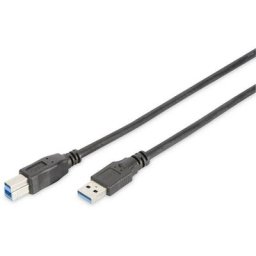 Digitus - Câble usb usb 3.2 Gen1 (usb 3.0) usb-a mâle, usb-b mâle 1.80 m noir rond, blindage triple