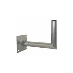 Support mural antenne - fixation mural parabole bras coude l déport 35 cm en acier