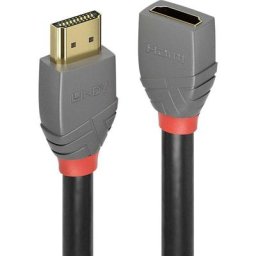 Lindy - hdmi Rallonge Fiche mâle hdmi-a, Prise femelle hdmi-a 2.00 m anthracite, noir, rouge 36477