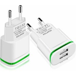 Chargeur Prise usb Secteur, 2-Pack 2.1A 5V 2 Ports Adaptateur Secteur Universel led Replacement for
