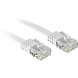 47505 RJ45 Câble réseau, câble patch cat 6 u/utp 10.00 m blanc avec cliquet dencastrement 1 pc(s)