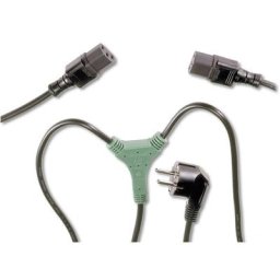 Alimentation, appareils iec Câble y [1x Prise mâle coudée + contact de protection - 2x Secteur
