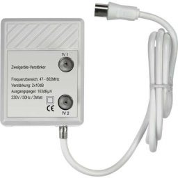 Amplificateur tv Renkforce RF-4318094 2 voies 20 dB 1 pc(s) - blanc