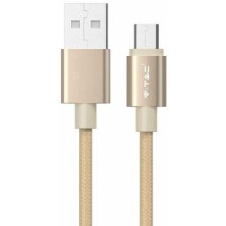 V-tac - Câble Micro usb Couleur Or - Série Platinum