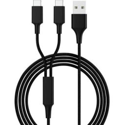 Câble de charge usb usb 2.0 usb-a mâle, usb-c® mâle 1.20 m noir hydraduocbk - Smrter