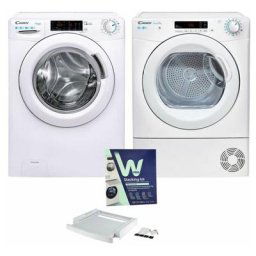 PACK CANDY Lave-Linge Frontal 13kg 1400trs/min 15 programmes + Sèche-Linge Frontal Condensation