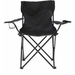 Maxxgarden - Chaise de camping pliante - jusqu'à 100 kg - chaise de pêche - noir
